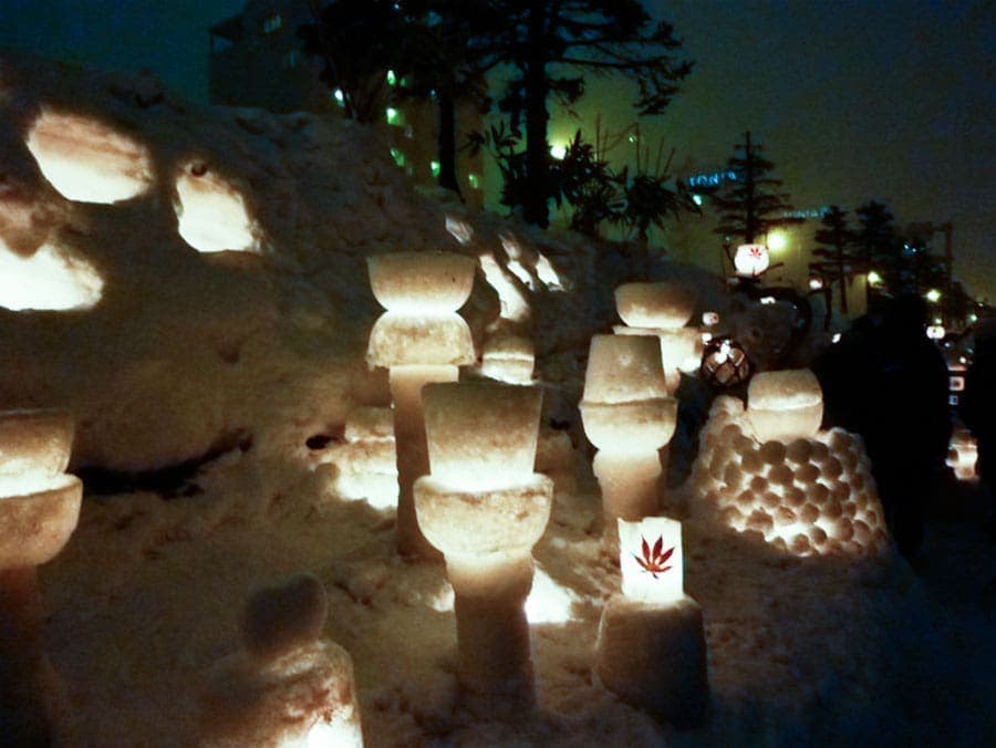 Otaru snow light path festival