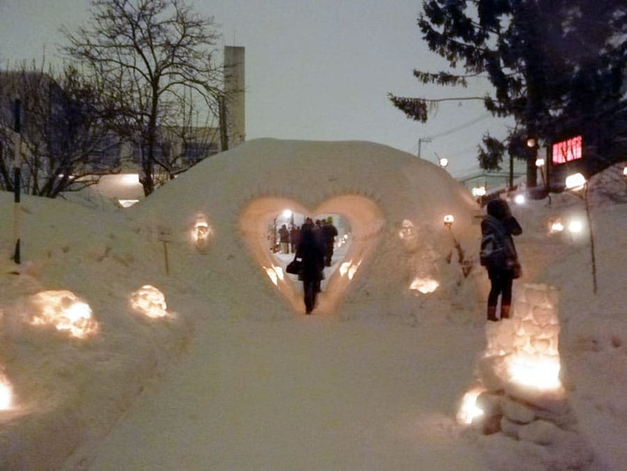 Otaru snow light path festival