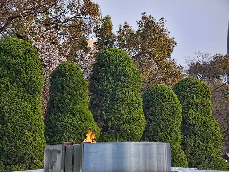 Hiroshima peace park flame of peace