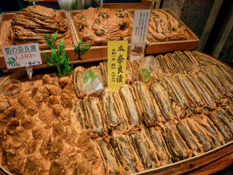 Miso pickles at Nishiki Market