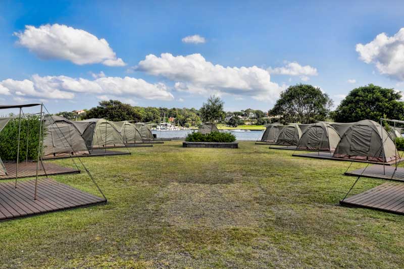 Camping on Cockatoo Island