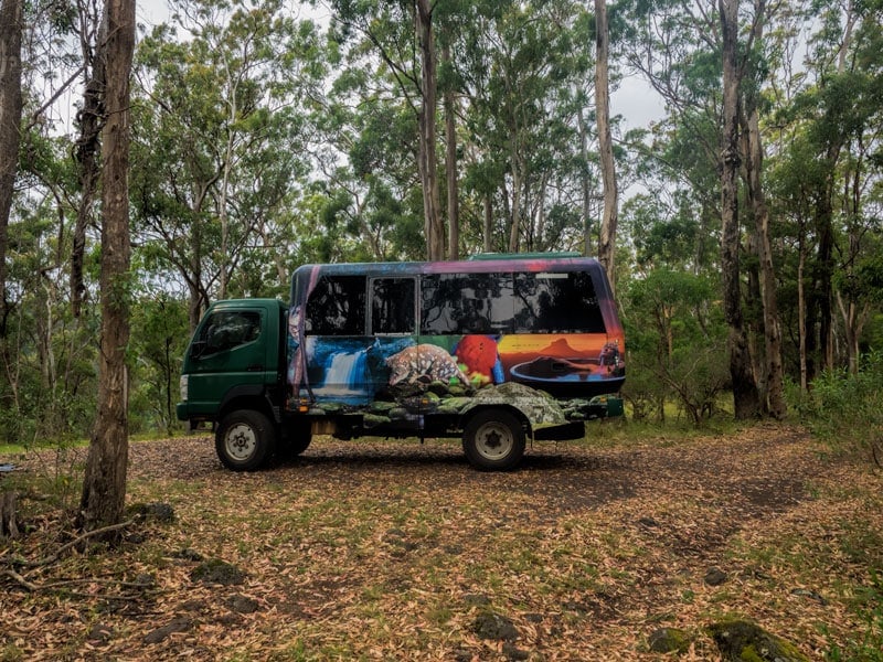The four wheel drive bus at O'Reillys Rainforest Retreat