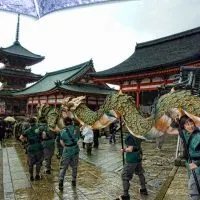 Seiryu-e at Kitomizudera - the blue dragon