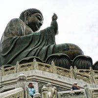 The Great Buddha statue in Hong Kong