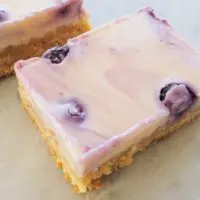 Tangy lemon and blueberry slice