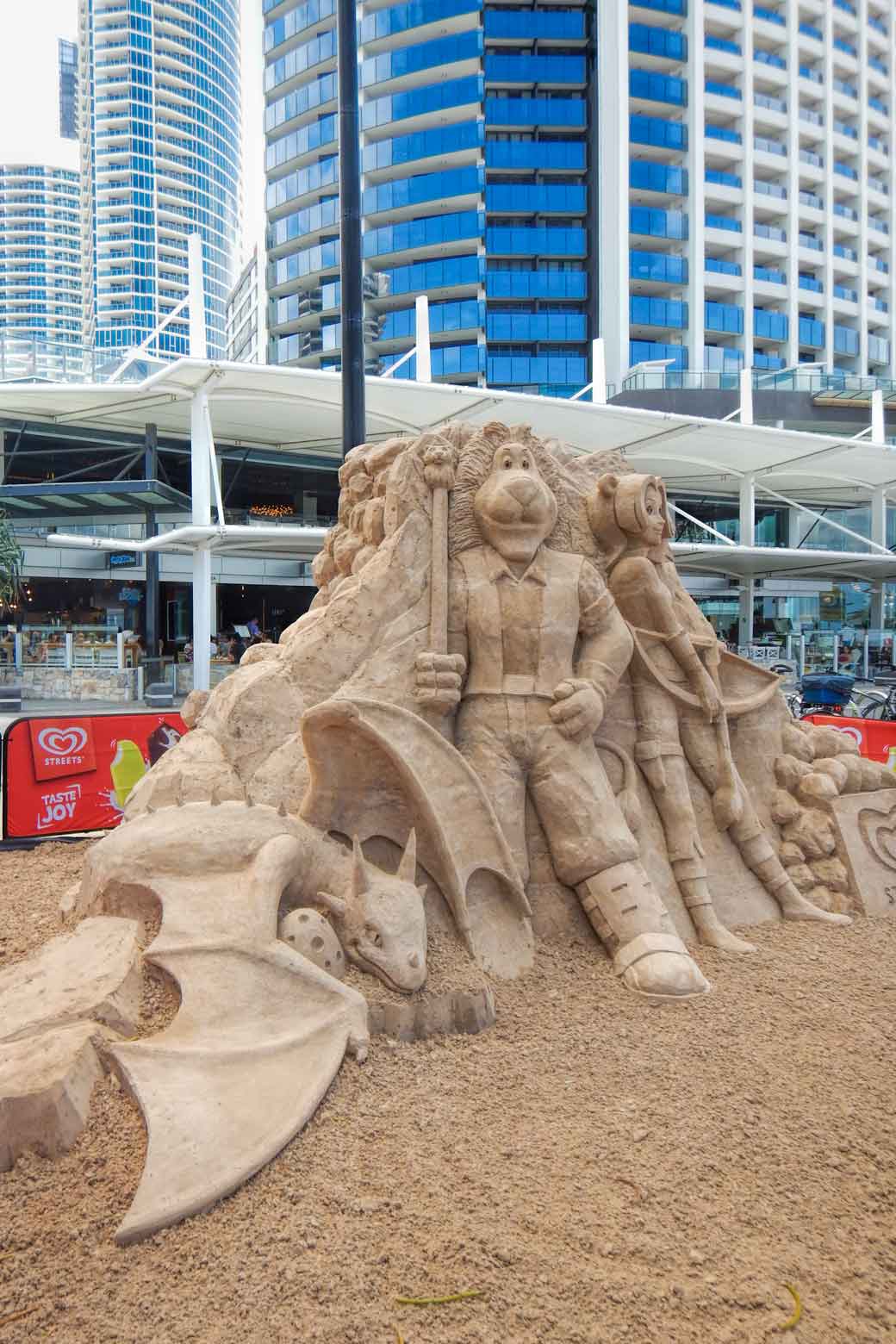 Sand sculpture at Beyond the Sand in Surfers Paradise