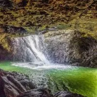 Inside the cave at the Natural Bridge in Springbrook National Park