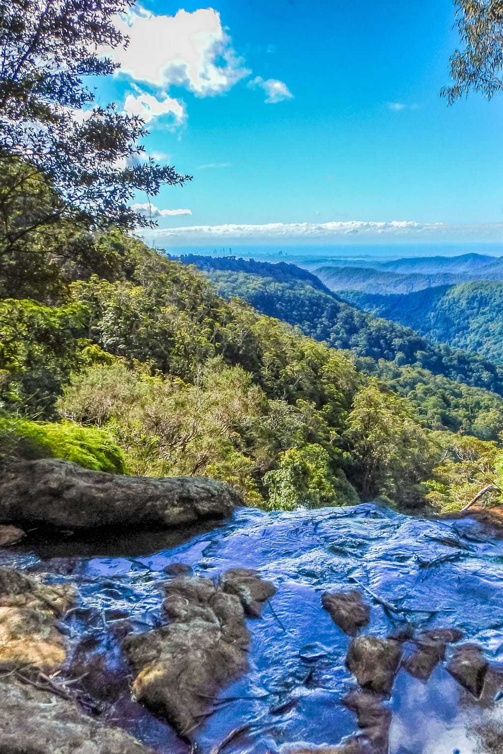 View from the lookout Twin Falls Springbrook National Park