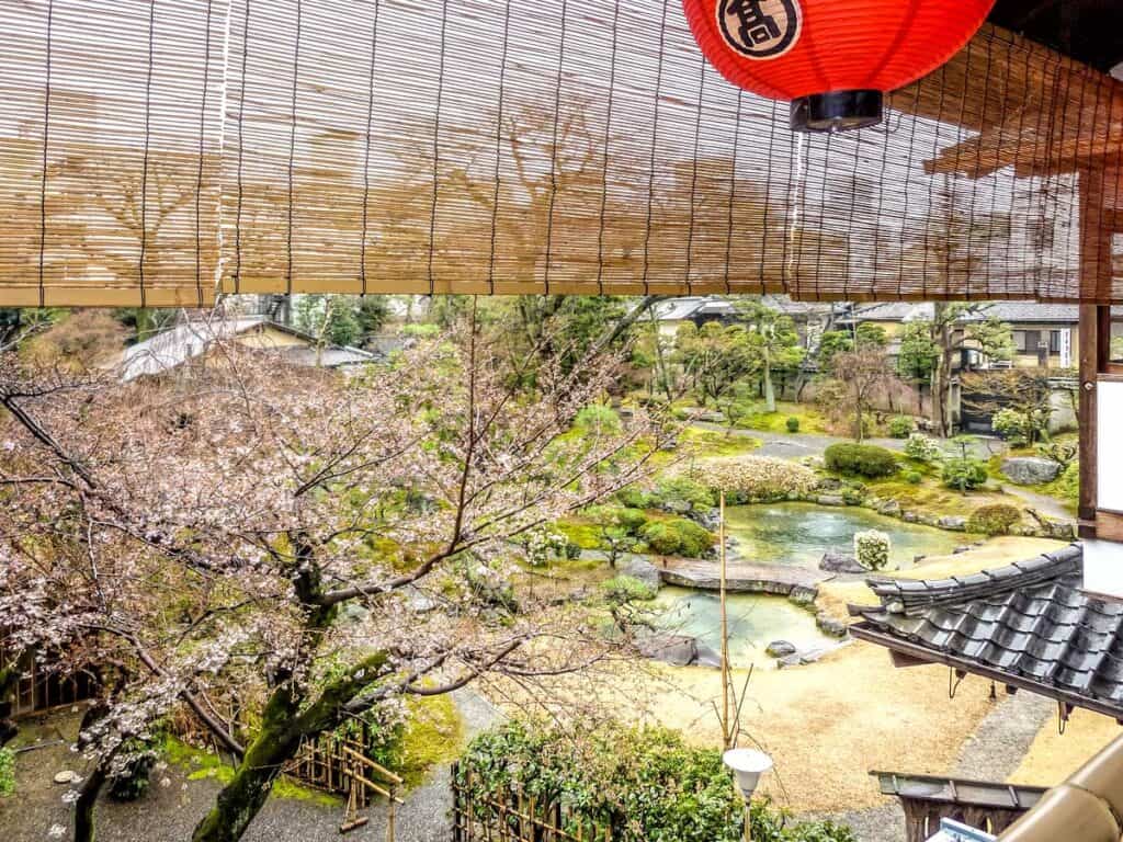 Garden view near the Gion Kaurenjo tea room