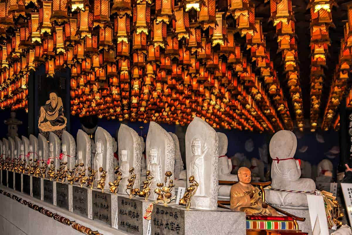 Lanterns at Daisho-in on Miyajima Island
