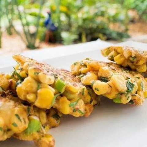 Herbed sweet corn fritters
