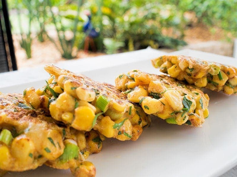 Herbed sweet corn fritters