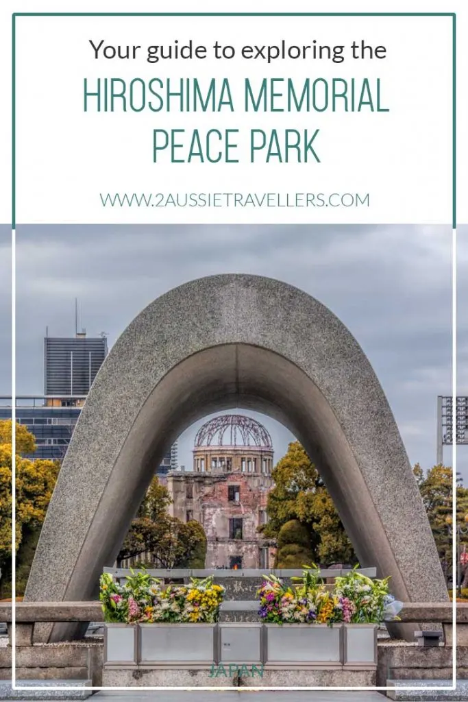 Hiroshima Peace Park image featuring peace flame and A bomb dome