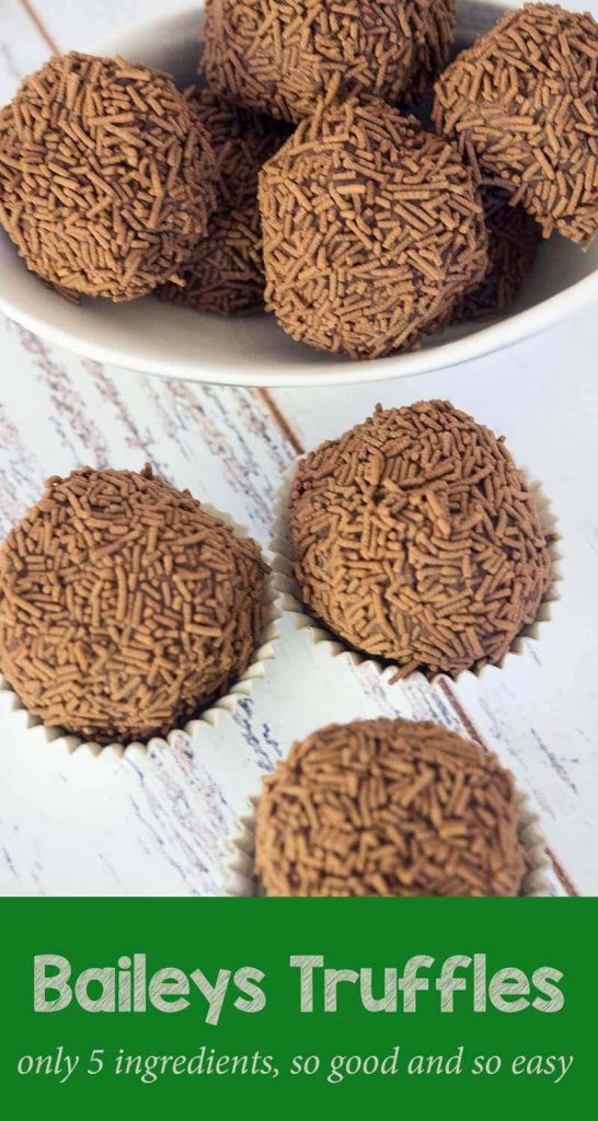 A quick and simple recipe for a very decadent treat. These Baileys Irish Cream laced chocolate truffles are definitely one for the adults.