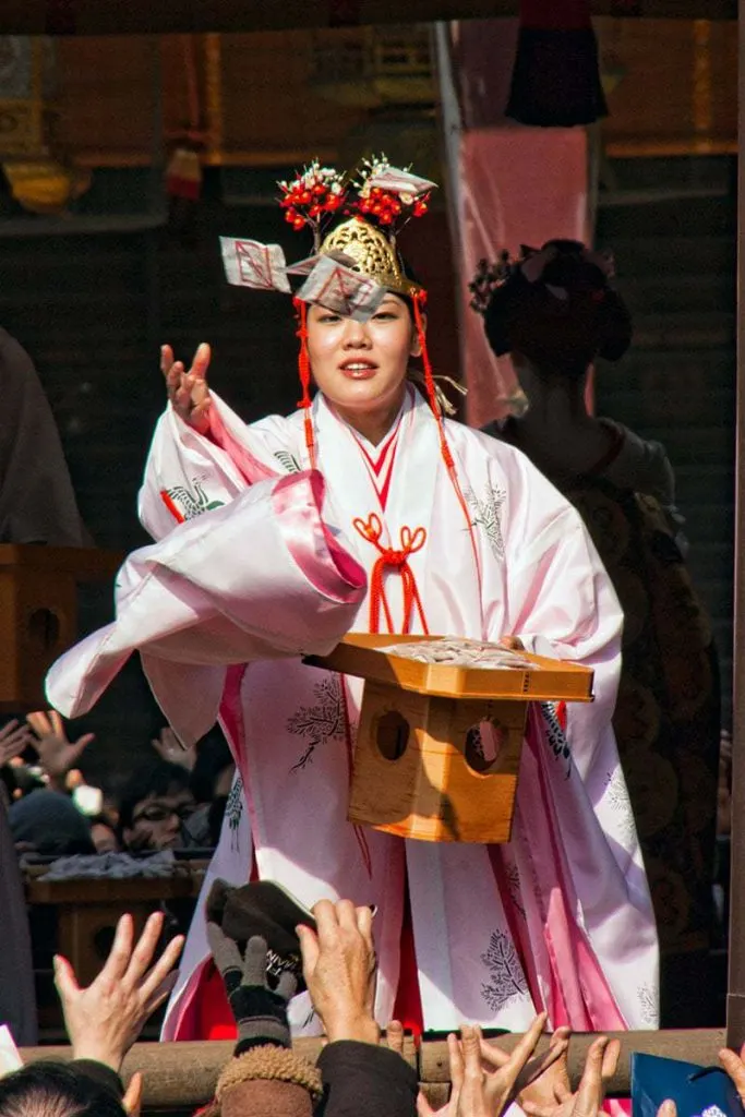 Miko at Yasaka Shrine