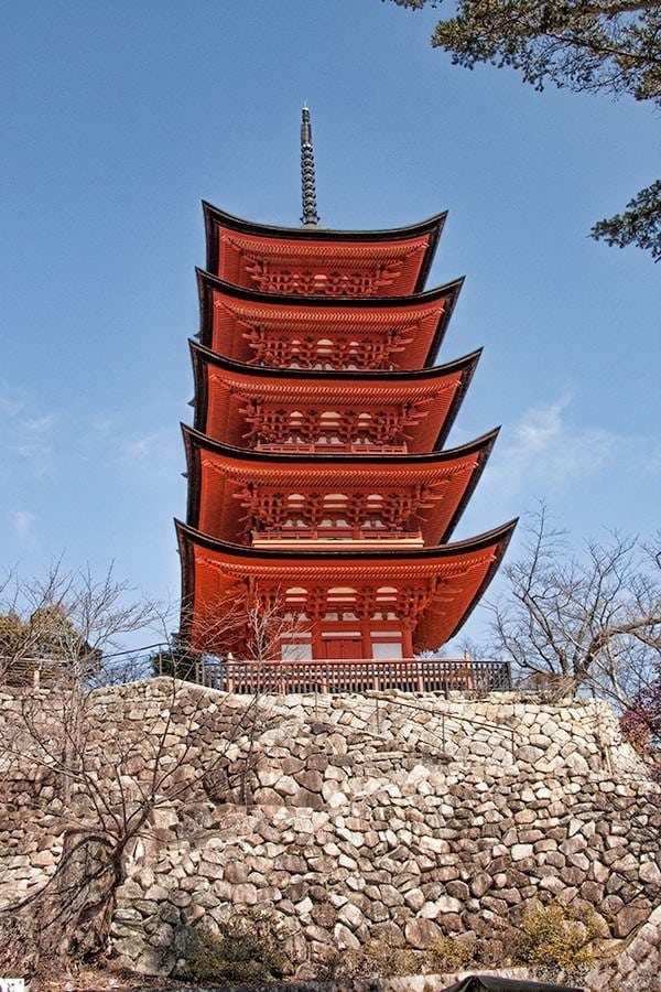 5 story pagoda on Miyajima Island