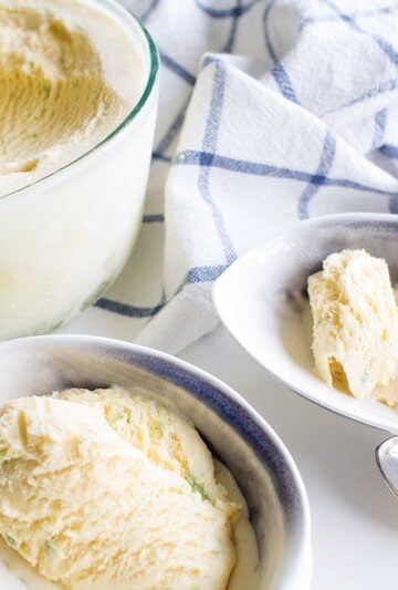 Love this delicious kaffir lime and vanilla ice cream