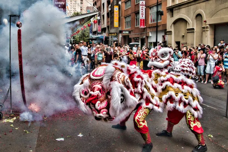 Lion dance - Chinese New Year in Sydney