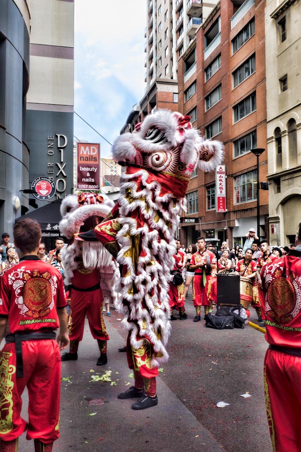 Lion dance for Chinese New Year in Sydney