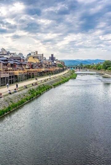 Kamogawa River from Gion in Kyoto