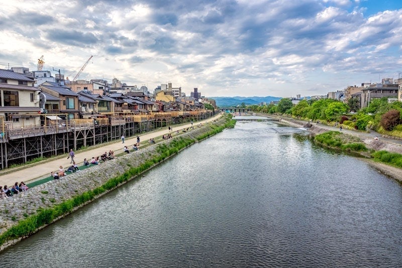 Kamogawa River from Gion in Kyoto