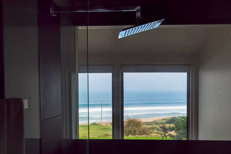 View from the shower at Seafarers Getaway