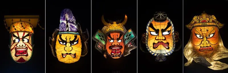 Nebuta masks by current artists