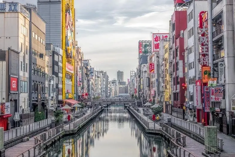 Dotonbori canal in Osaka Japan