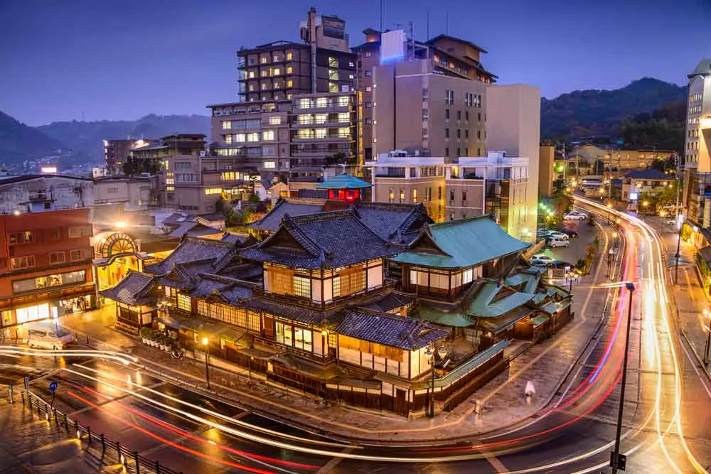 Dogo Onsen in Ehime at night
