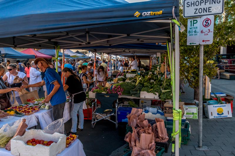 Farm gate market in Hobart