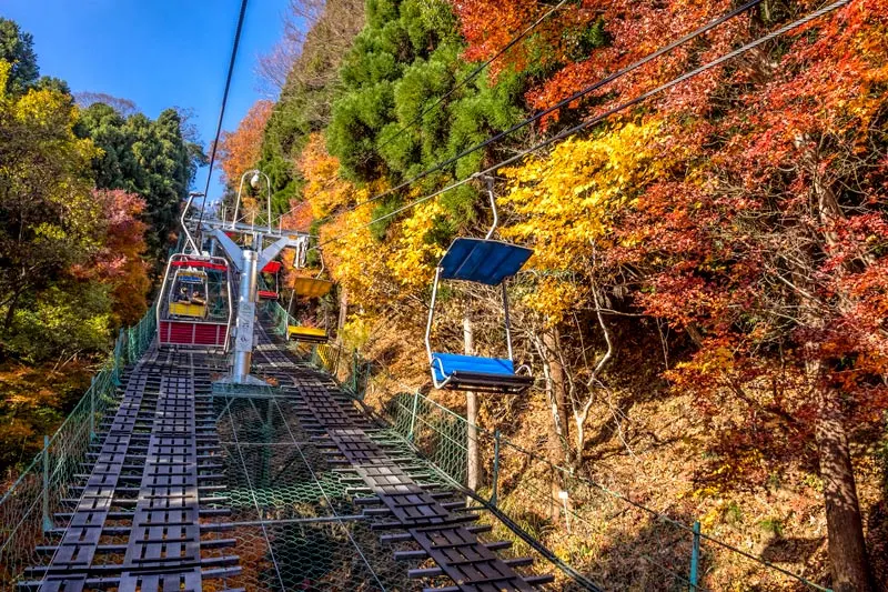 Chair lift at Mount Takao