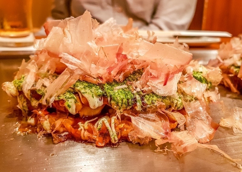 okonomiyaki in Osaka