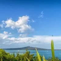 Rangitoto Island from Savage Memorial in Auckland