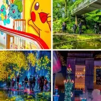 Grid of things to do in Tokyo with kids