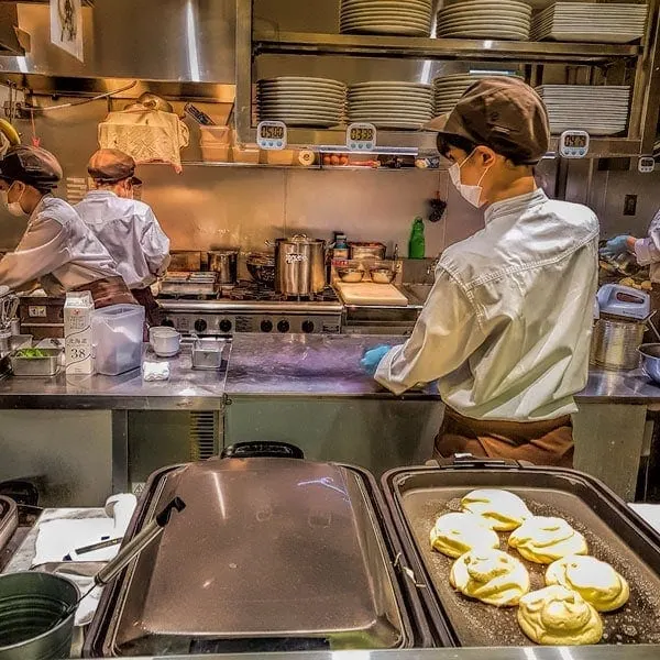 A happy pancake kitchen in Omotesando
