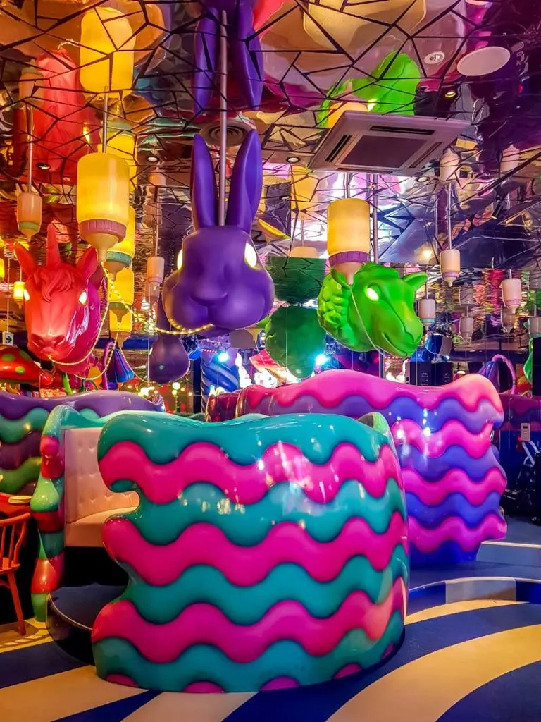 Inside the milky bar section of the Kawaii Monster Cafe in Harajuku, Tokyo