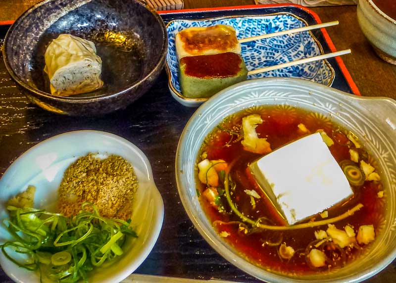 What to eat in Kyoto - tofu in Arashiyama