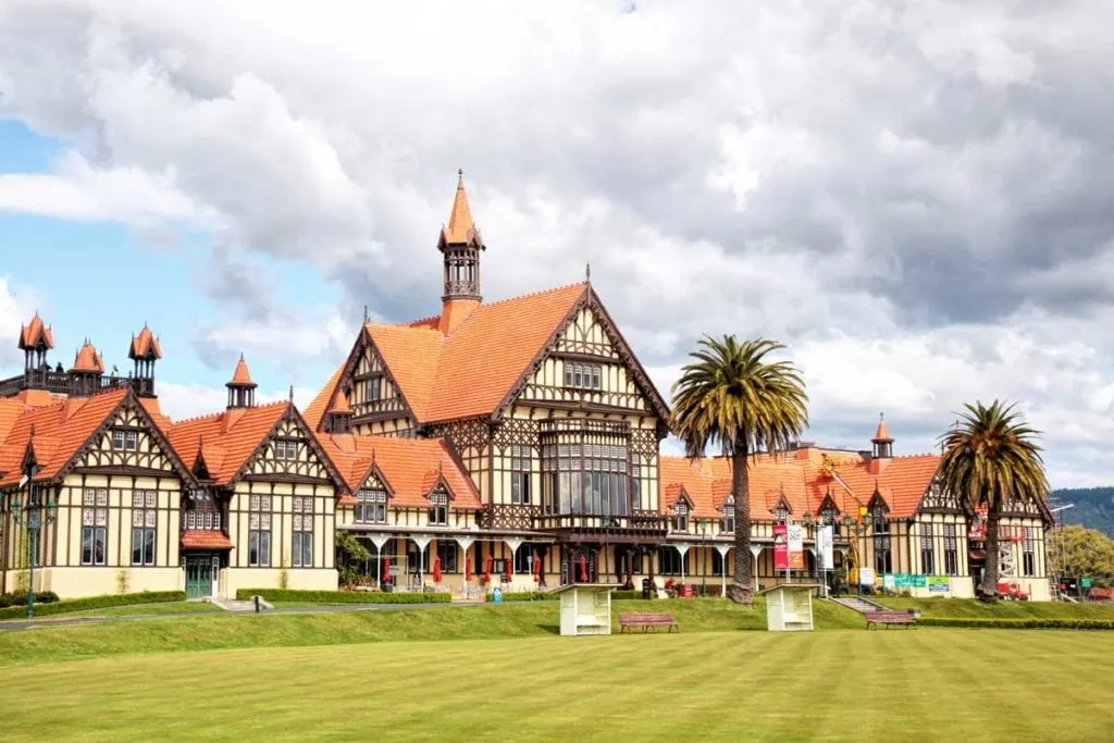 The Tudor style Rotorua museum buiding was originally a Victorian bathhouse