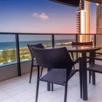 The view from Pepper Broadbeach apartment over the park and ocean