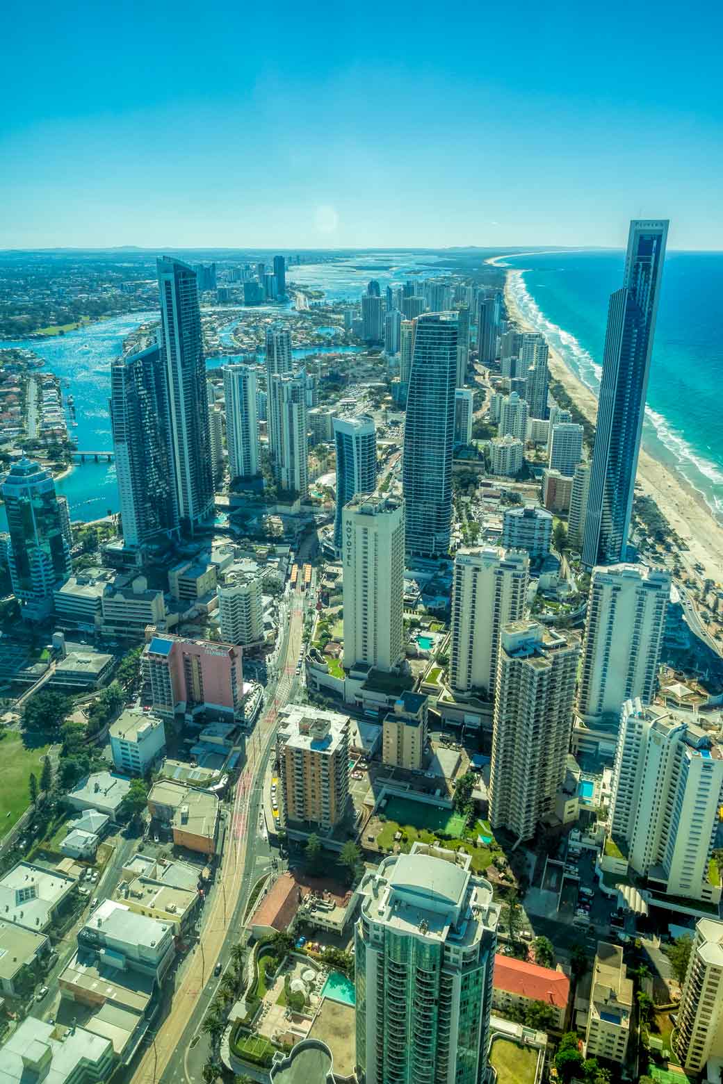 View up the Gold Coast from Skypoint tower