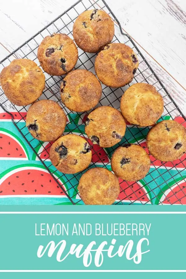 Lemon and blueberry muffins on pinterest poster