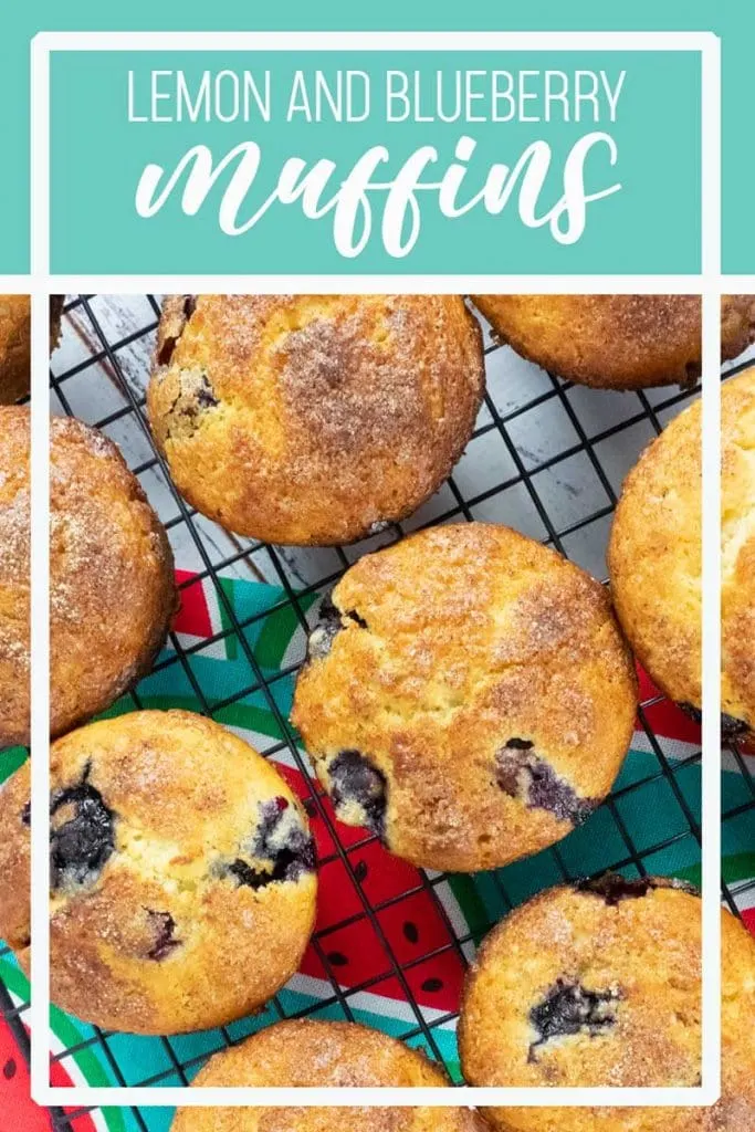 Lemon and blueberry muffins pinterest poster