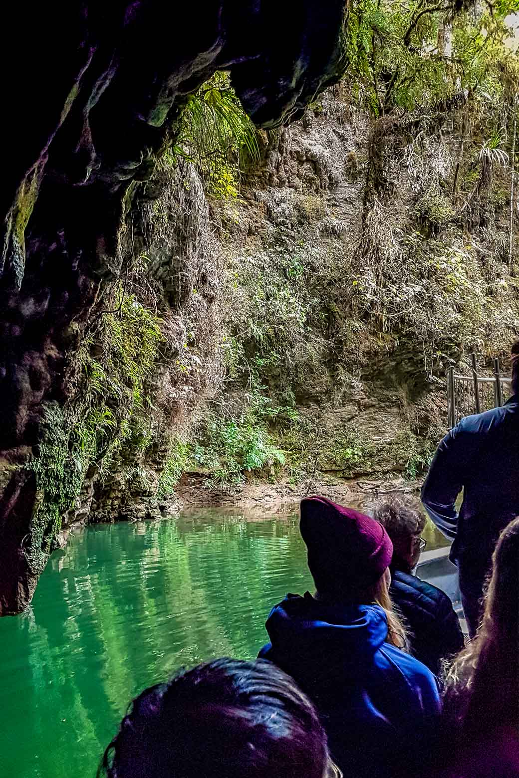 In the boat at Waitomo Glow worm Cave tour