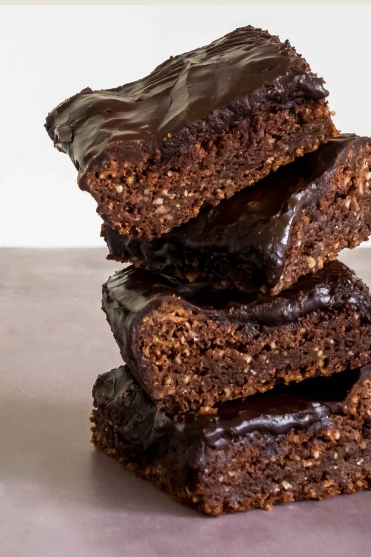 A chocolate brownie slice that's rich and fudgy