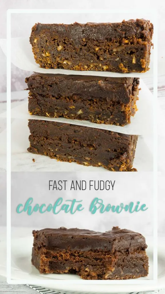 Choclate brownie slice poster for pinterest