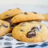 Buttery and short chocolate chip cookies