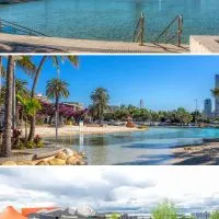 multi photo of Brisbane swimming pools at Wynnum, Southbank and Springfield