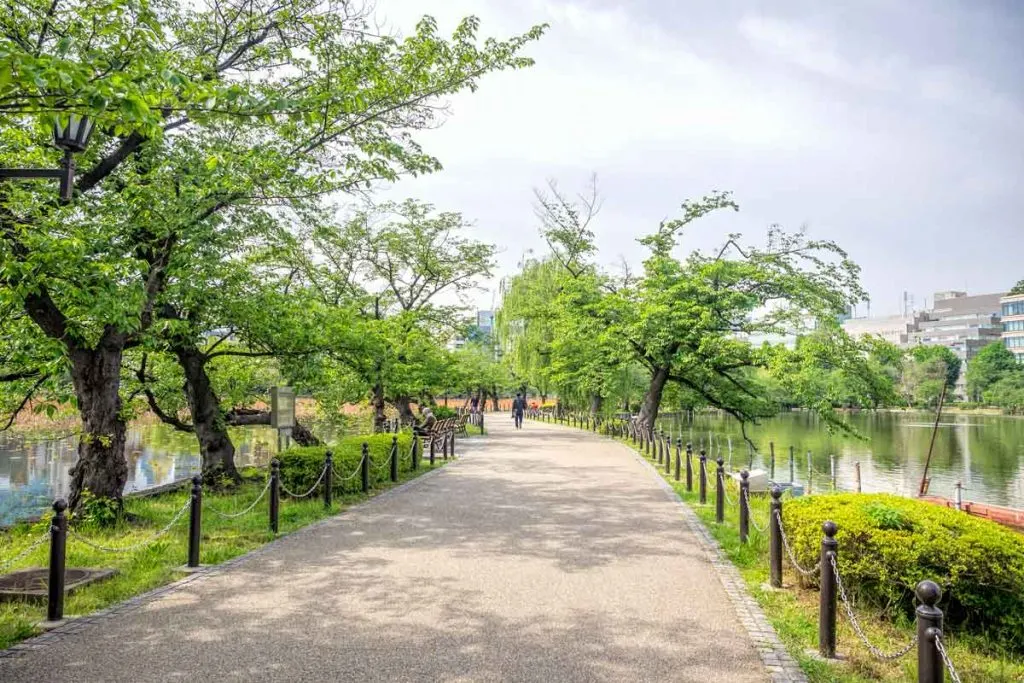 Walking paths through Ueno Park