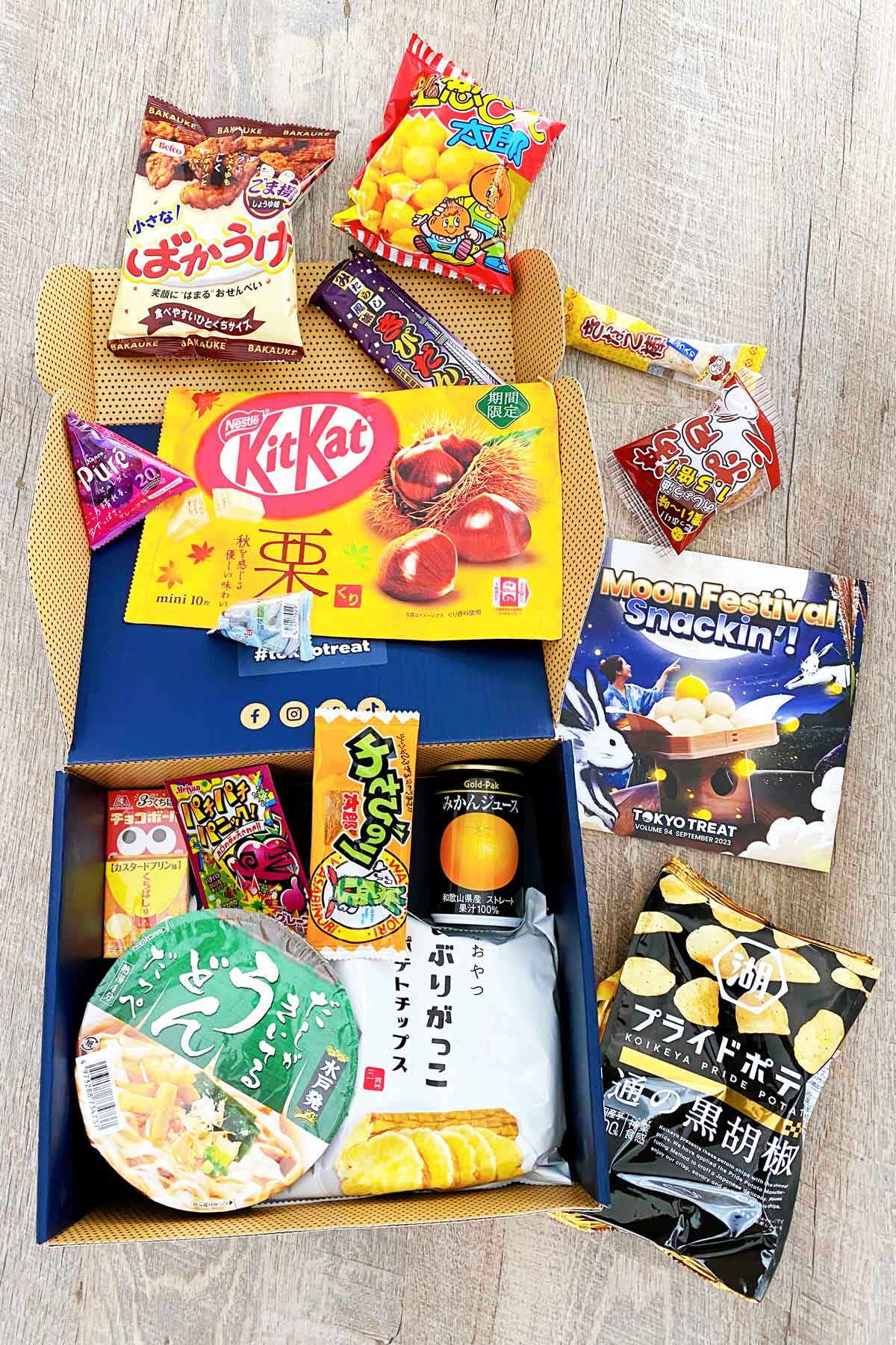 Tokyo treat box contents laid out