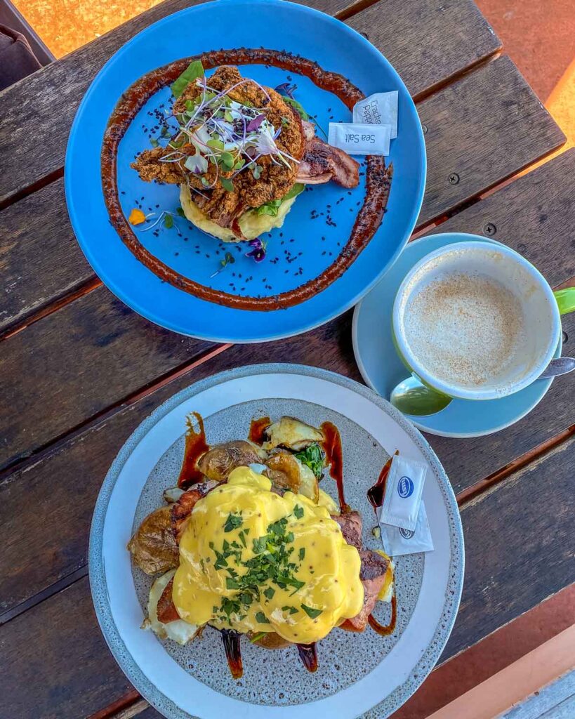 2 brunch plates at Whisk in Yeppoon